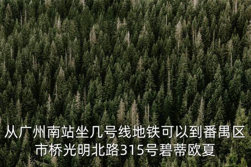 廣州南站到番禺山姆店怎么走，從廣州南站到番禺怎么走