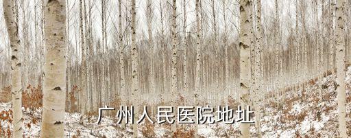 廣州市人民醫(yī)院西區(qū)分院，廣州人民醫(yī)院的地址是急需幫忙