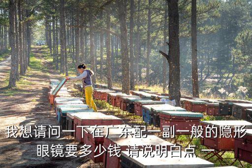 我想請問一下在廣東配一副一般的隱形眼鏡要多少錢 請說明白點 一