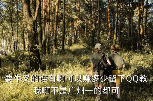 要牛叉的誰有啊可以賺多少留下QQ教我啊不是廣州一的都可