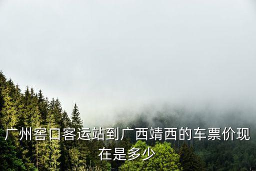 廣州窖口客運站到廣西靖西的車票價現在是多少