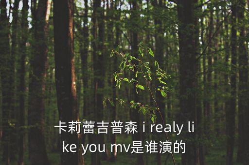 卡莉蕾吉普森 i realy like you mv是誰演的