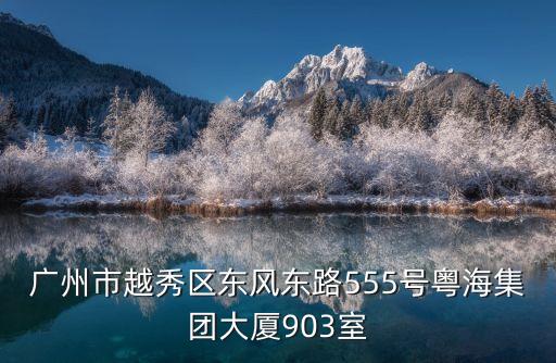 廣州市越秀區(qū)東風(fēng)東路555號(hào)粵海集團(tuán)大廈903室