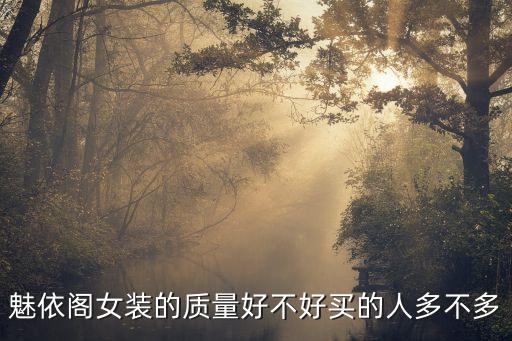 魅依閣女裝的質(zhì)量好不好買的人多不多