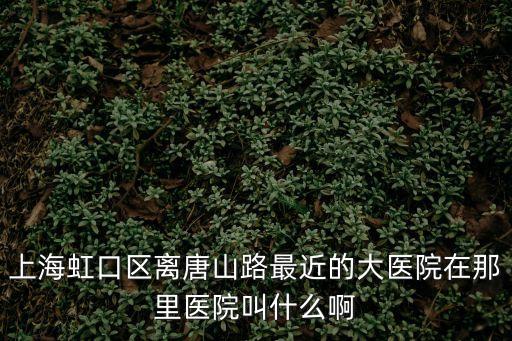 上海虹口區離唐山路最近的大醫院在那里醫院叫什么啊