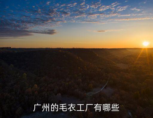 廣州的毛衣工廠有哪些