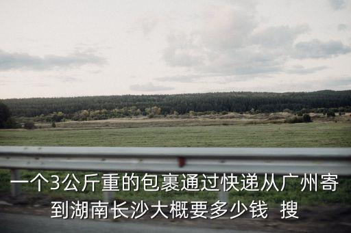 一個3公斤重的包裹通過快遞從廣州寄到湖南長沙大概要多少錢  搜