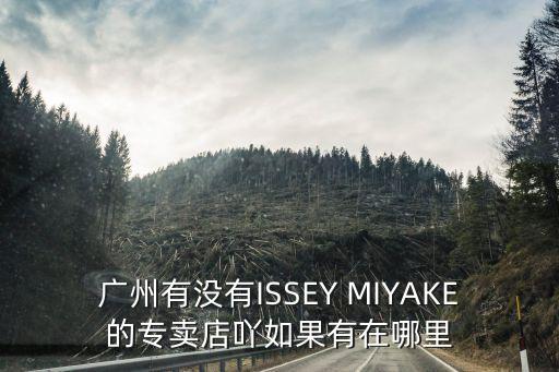 廣州有沒有ISSEY MIYAKE的專賣店吖如果有在哪里