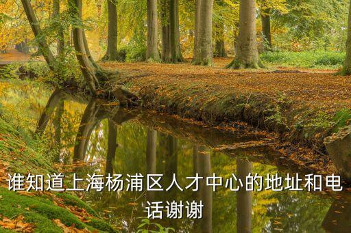 誰知道上海楊浦區人才中心的地址和電話謝謝