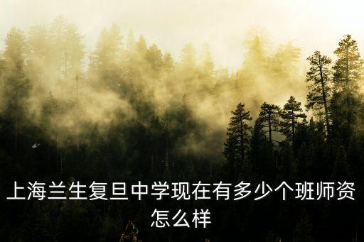 上海蘭生復(fù)旦中學(xué)現(xiàn)在有多少個班師資怎么樣