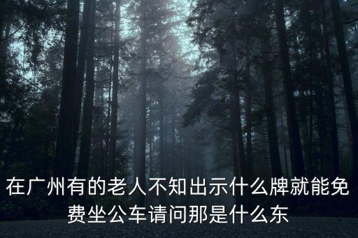 廣州老人免費(fèi)坐公交車怎么辦，老年免費(fèi)公交卡怎么辦理