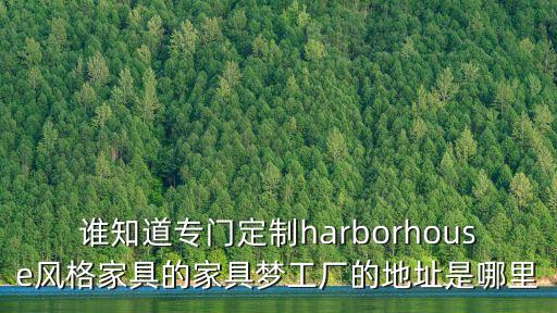 上海市石龍園區，誰知道專門定制harborhouse風格家具的家具夢工廠的地址是哪里