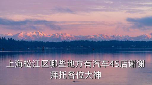 上海市松江區(qū)福特全順4s店，上海松江區(qū)哪些地方有汽車4S店謝謝拜托各位大神