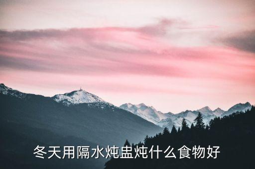 冬天用隔水燉盅燉什么食物好
