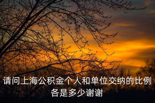 上海市公積金比例是，上海公積金繳存比例