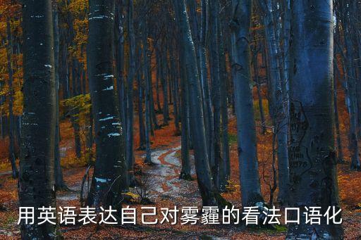 用英語表達自己對霧霾的看法口語化