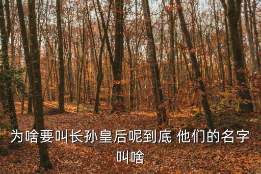 長孫皇后，長孫皇后是誰
