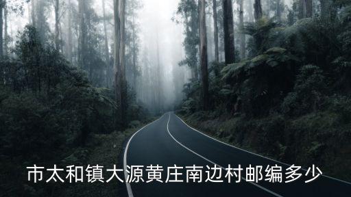 市太和鎮大源黃莊南邊村郵編多少
