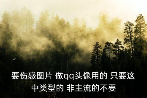 要傷感圖片 做qq頭像用的 只要這中類型的 非主流的不要