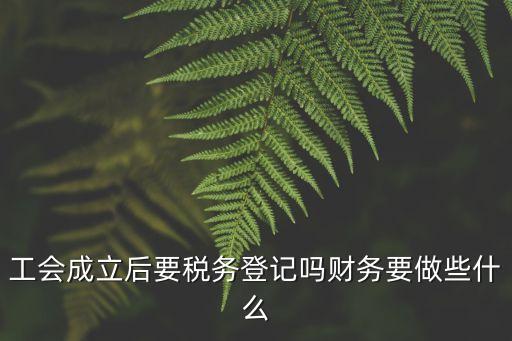 上海市工會財務結算中心成立，工會成立后要稅務登記嗎財務要做些什么
