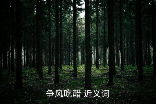 爭風吃醋，爭風吃醋 近義詞