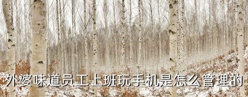 外婆的味道，外婆味道員工上班玩手機是怎么管理的