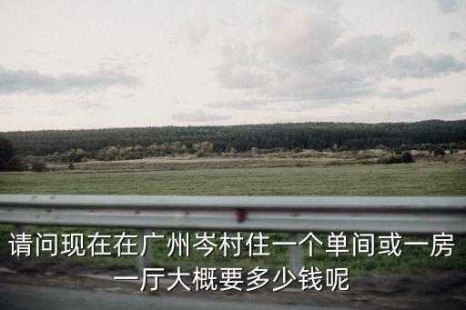 請問現(xiàn)在在廣州岑村住一個單間或一房一廳大概要多少錢呢