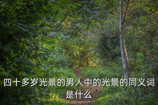 四十多歲光景的男人中的光景的同義詞是什么