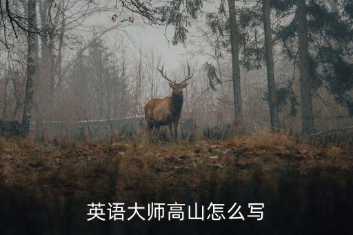 大師英語，英語大師高山怎么寫