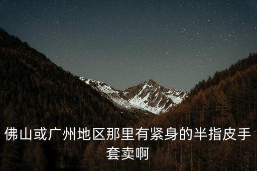 佛山或廣州地區(qū)那里有緊身的半指皮手套賣啊