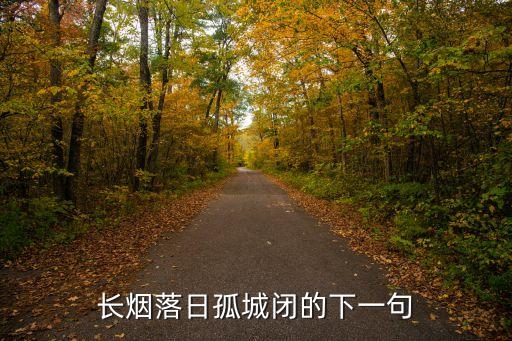 長煙落日孤城閉，長煙落日孤城閉的下一句