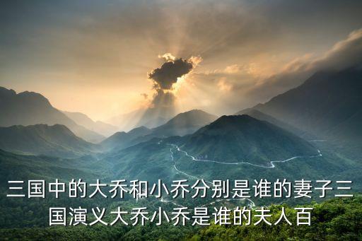 孫策老婆，孫策有多少個老婆
