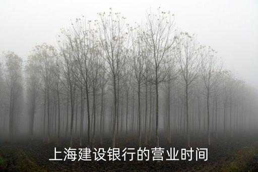 上海建設銀行的營業時間