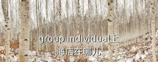 group individual上海店在哪兒
