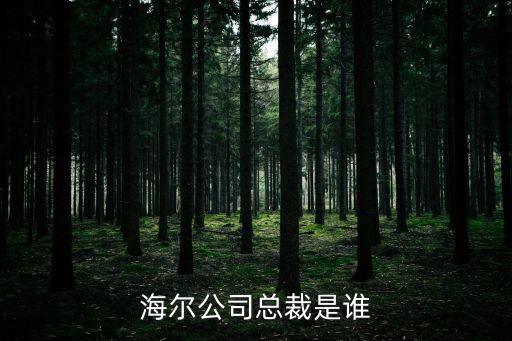 海爾總裁，海爾公司的總裁是