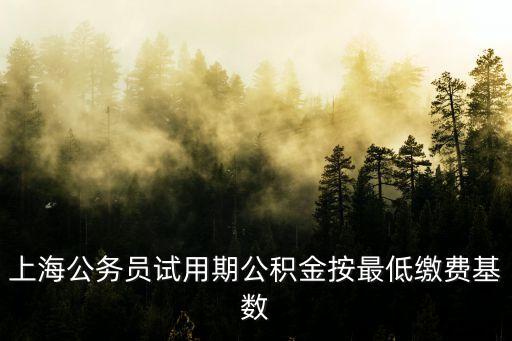 上海市公務(wù)員試用期工資，上海公務(wù)員試用期公積金按最低繳費(fèi)基數(shù)