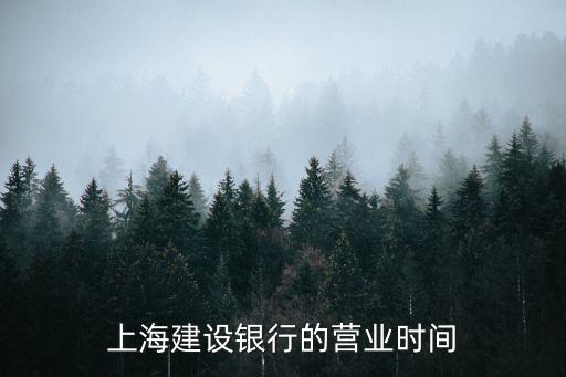 上海市建設(shè)銀行康橋支行幾點(diǎn)下班，上海建設(shè)銀行的營(yíng)業(yè)時(shí)間