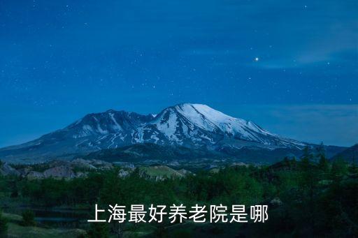 上海最好養老院是哪