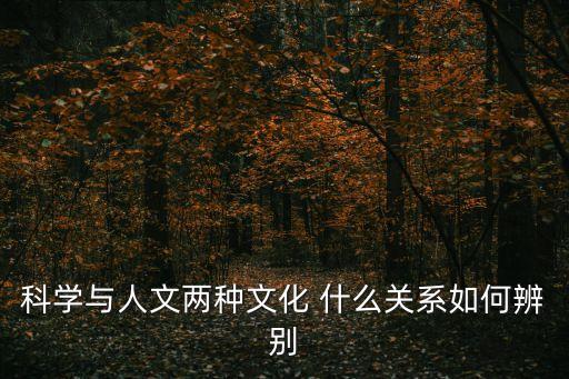 科學(xué)與人文兩種文化 什么關(guān)系如何辨別