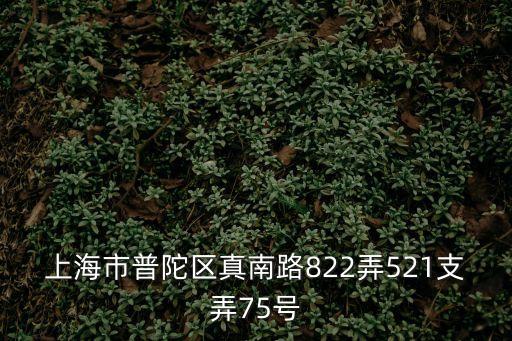 上海市普陀區真南路822弄521支弄75號
