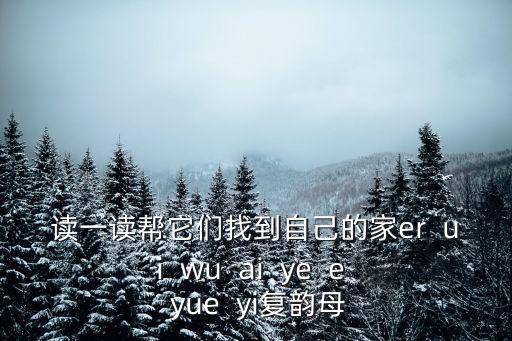 讀一讀幫它們找到自己的家er  ui  wu  ai  ye  e  yue  yi復韻母