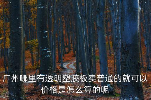 廣州哪里有透明塑膠板賣普通的就可以價(jià)格是怎么算的呢