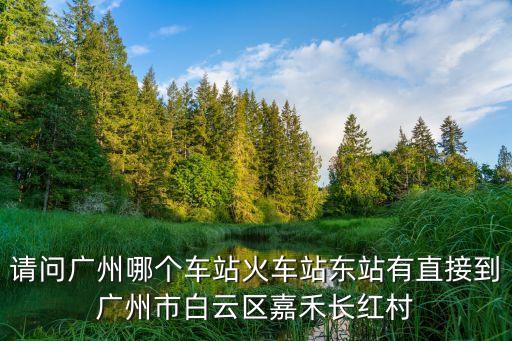 廣州嘉禾到竹仔園坐什么車，請(qǐng)問(wèn)廣州哪個(gè)車站火車站東站有直接到廣州市白云區(qū)嘉禾長(zhǎng)紅村