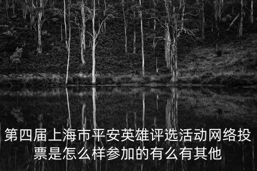 2018上海市平安衛士，第四屆上海市平安英雄評選活動投票的地方在哪里