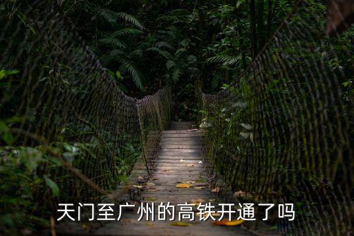 湖北天門北至廣州南高鐵，天門至廣州的高鐵開通了嗎