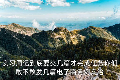 電商實習周記，電子商務實習日志怎么寫