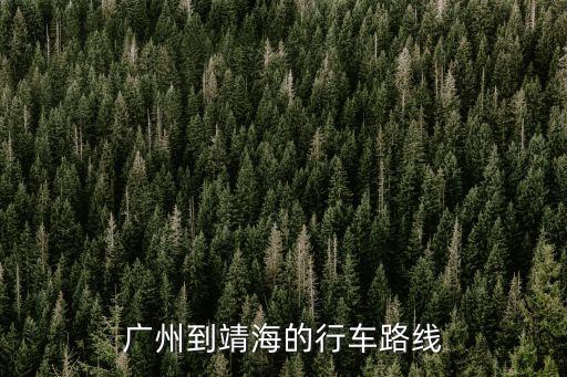 廣州到靖海的行車路線
