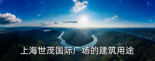 上海世茂國際廣場的建筑用途