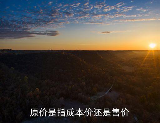 原價是指成本價還是售價