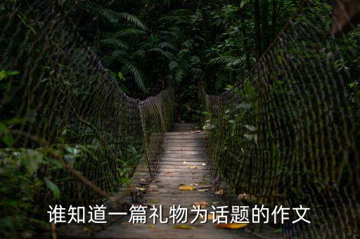 誰知道一篇禮物為話題的作文